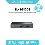 TP-Link TL-SG1008 | 8 Port Gigabit Switch | Unmanaged | Ethernet Hub | Plug & Play | Steel Case