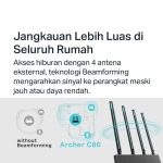 TP-Link Archer C80 | AC1900 WiFi 5 Router | Dual Band | Gigabit | Easy Mesh | WPA3 | Smart Connect - Image 5
