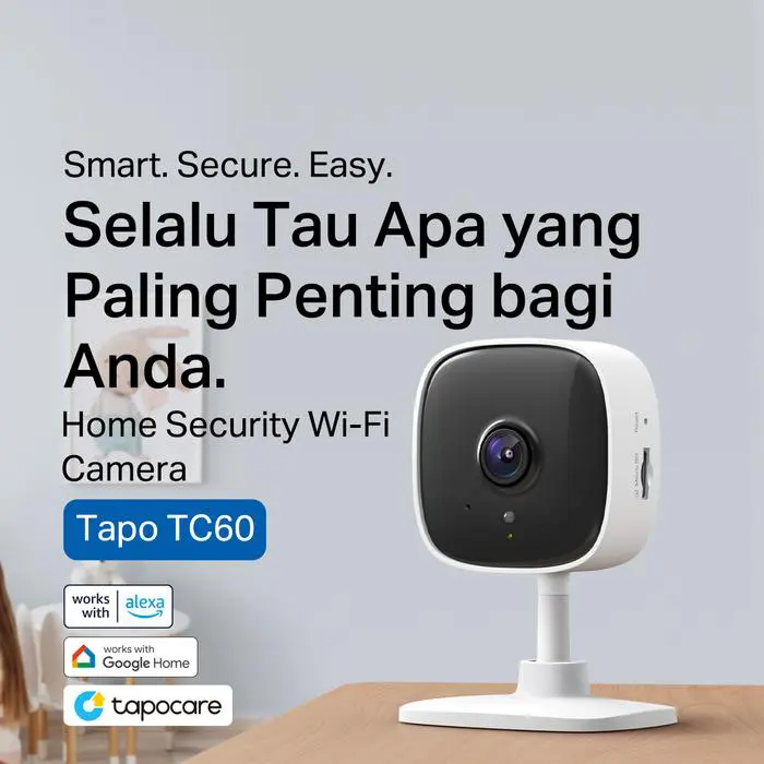 TP-Link Tapo TC60 | 1080P Kamera CCTV | IP WiFi Camera | 2MP HD | Indoor | SD | Night Vision Smart - Image 2