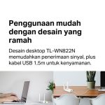 TP-Link TL-WN822N | 300Mbps Wireless USB Adapter | WIFI High Gain | Dongle | Kabel 1,5m | PC MAC Antena Sinyal - Image 4