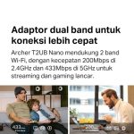 TP-Link Archer T2UB Nano | 600Mbps Wi-Fi Adapter | Bluetooth 4.2 Wireless Adapter | Dual Band Laptop Pc - Image 3