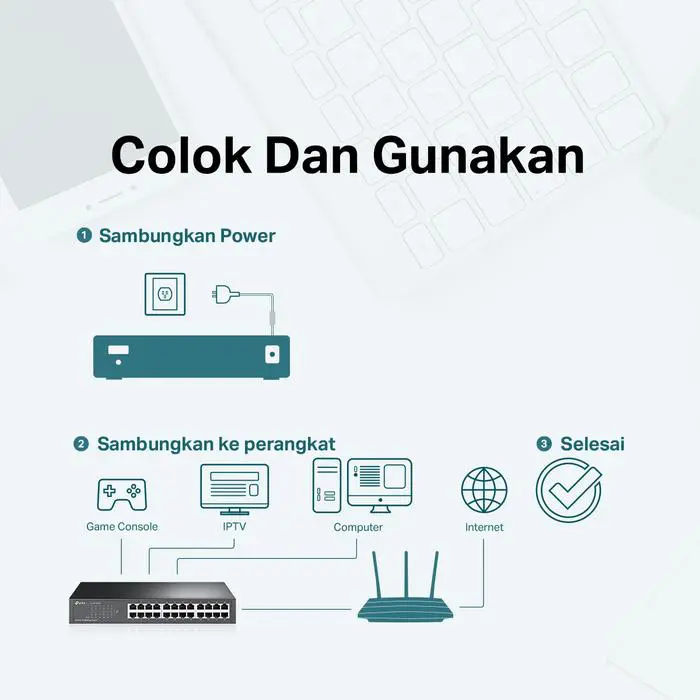 TP-Link TL-SF1024D | 24 Port Unmanaged Switch | 10/100Mbps Fast Ethernet | Auto MDI/MDIX | Desktop Kabel - Image 4