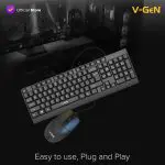 V-GeN Keyboard + Mouse Set Kabel USB Wired VKM-01 Key Board 102 Keys - Image 4