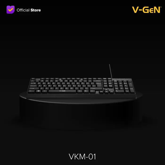 V-GeN Keyboard + Mouse Set Kabel USB Wired VKM-01 Key Board 102 Keys - Image 3