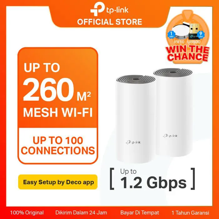 TP-LINK Deco E4 (2pcs / 2 pack) Whole Home Mesh Wifi System router - Image 2