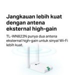 TP-Link TL-WN822N | 300Mbps Wireless USB Adapter | WIFI High Gain | Dongle | Kabel 1,5m | PC MAC Antena Sinyal - Image 3