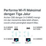 TP-Link Archer C80 | AC1900 WiFi 5 Router | Dual Band | Gigabit | Easy Mesh | WPA3 | Smart Connect - Image 3