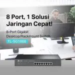 TP-Link TL-SG1008 | 8 Port Gigabit Switch | Unmanaged | Ethernet Hub | Plug & Play | Steel Case - Image 2