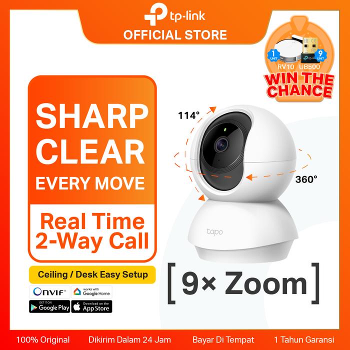 be6c2adf9f7b418a8a5b064a41f0952b.jpeg TP-Link Tapo C200 | 1080P Kamera CCTV | PTZ IP WiFi Camera | 2MP HD | Indoor | Video | Pan/Tilt 360? - Image 1
