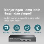 TP-Link TL-SG1008 | 8 Port Gigabit Switch | Unmanaged | Ethernet Hub | Plug & Play | Steel Case - Image 3