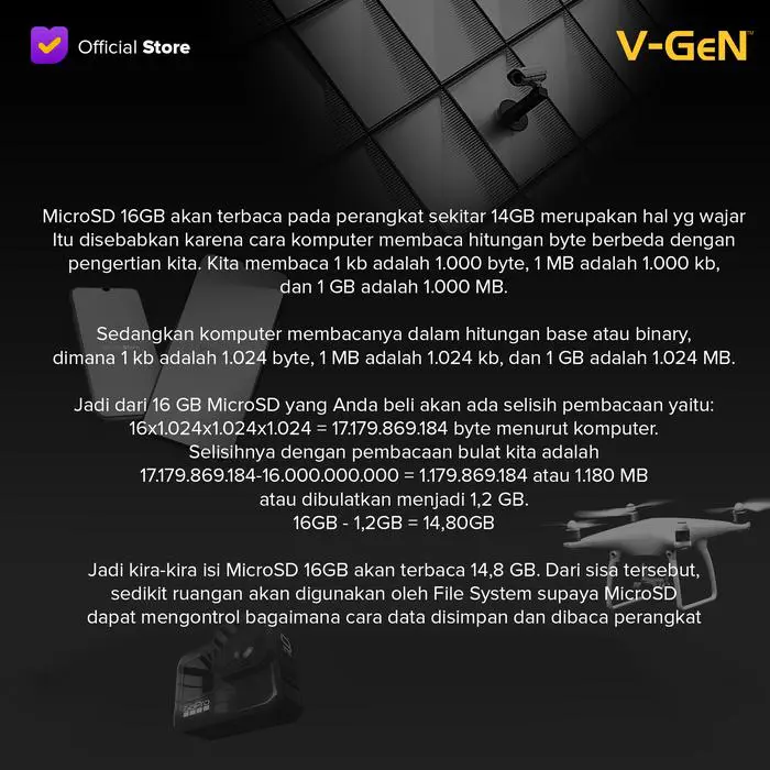 Micro SD Class 10 Turbo 16 GB 85 MB/s V-GeN (Non Adapter) - Image 3