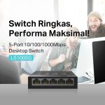 TP-Link LS1005G | 5 Port Gigabit Unmanaged Switch | Desktop Ethernet Splitter | 10/100/1000Mbps - Image 2