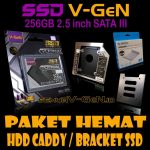 PAKET HEMAT SSD 240GB V-GeN + HDD Caddy 12.7 mm / 9.5 mm | DVD to HDD