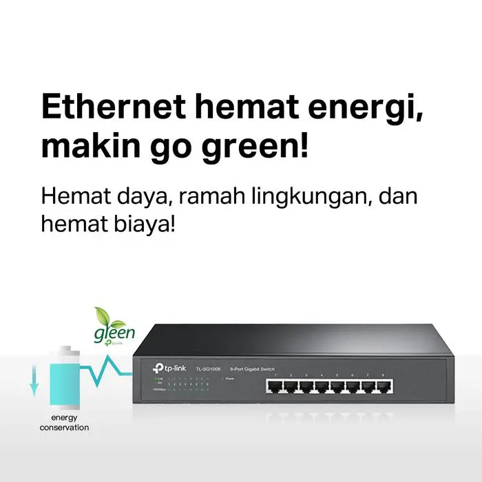 TP-Link TL-SG1008 | 8 Port Gigabit Switch | Unmanaged | Ethernet Hub | Plug & Play | Steel Case - Image 5