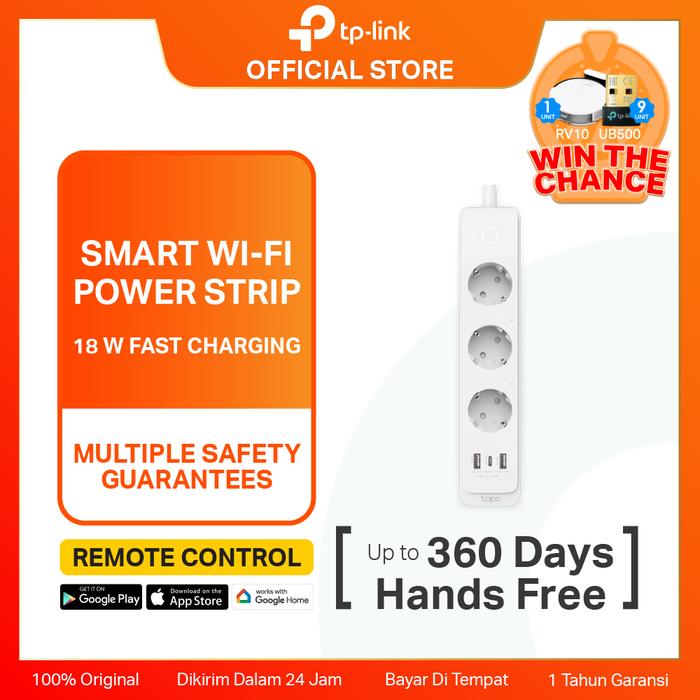 cb5a85c4429c4a39b61f6001e2117e4d.jpeg TP-LINK Tapo P300 Smart Wi-Fi Power Strip easy-to-use smart plug 18W Set - Image 1
