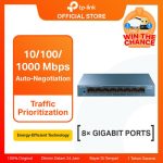TP-Link LS108G | 8-Port Gigabit Switch | 10/100/1000Mbps | Desktop Switch | Unmanaged | Plug & Play