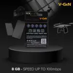 MICRO SD 8GB TURBO Non Adapter V-GEN MicroSD 8 GB VGEN Memory Card HP Smartphone CCTV Drone Komputer Otg Storage - Image 2
