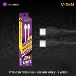 V-GeN Kabel Data Type C to Type C 2 Meter VGC-08 QC 4.0 PD 60W 3.1A - Image 2