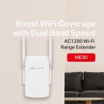 Mercusys ME30 | AC1200 WiFi Extender | Dual Band | Penguat Sinyal | Repeater | Access Point | TPLINK - Image 2