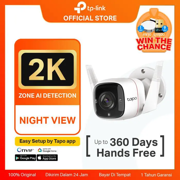 TP-Link Tapo C310 | 3MP Outdoor Wi-Fi Camera | 2K CCTV IP Kamera | IP66 Tahan Hujan | Remote Hp Wifi - Image 2