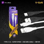 V-GeN Kabel Data USB Type C VGC-12 Fast Charging QC3.0 1 Meter 2pcs - Image 2