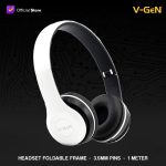 V-Gen Headset VHD1-07 Wired Extra Bass Headphone Foldable Frame VGEN - Image 3