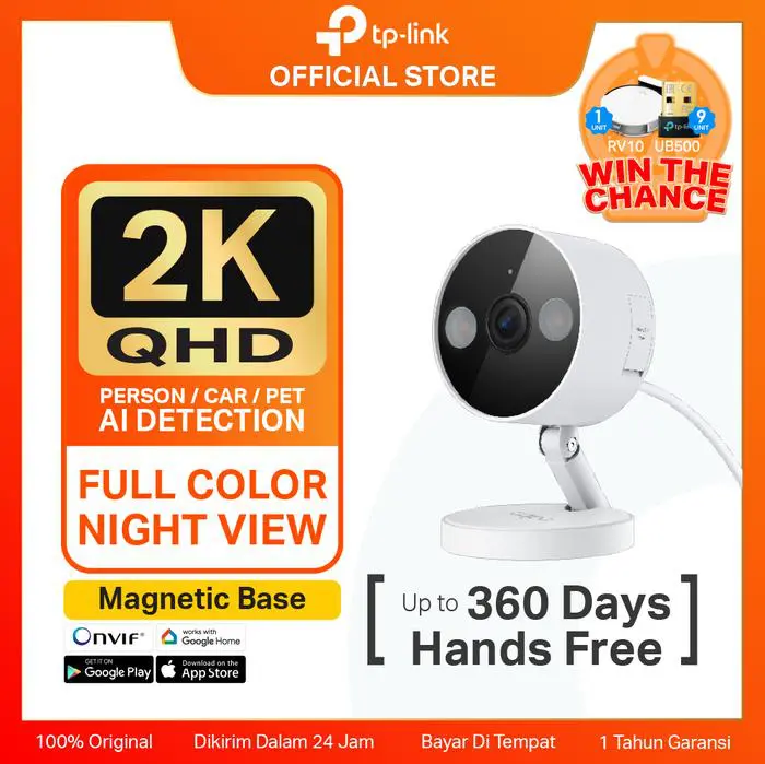 Tapo C120 Indoor Outdoor CCTV IP Camera SD Card Night Vision 2K QHD WiFi Security Kamera - Image 2