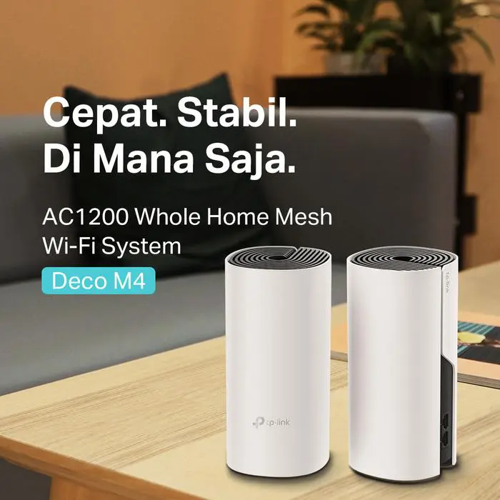 TP-Link Deco M4 | AC1200 Mesh WiFi System | Dual Band | Gigabit | WiFi 5 | Gigabit Port | 1/2/3 Pack - Image 2