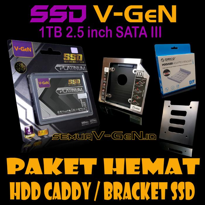 edc2a80f-c32b-42ed-a4f0-0b472dcd2811.jpg PAKET HEMAT SSD 960GB V-GeN + HDD Caddy 12.7 mm / 9.5 mm | DVD to HDD - Image 1