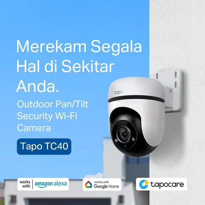 TP-Link Tapo TC40 | Security Camera Outdoor | Pan/Tilt | 1080P HD | 360? | IP65 |Tahan Air | Garansi 1 Tahun - Image 3