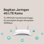 TP-Link TL-MR3420 | 3G 4G Modem | 300Mbps | Wireless N Router | LTE Router | Bandwidth Control Sinyal - Image 4