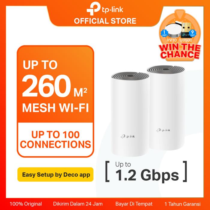 f370dd078c2747ea809cdbc2ac3def2d.jpeg TP-Link Deco E4 | AC1200 Mesh WiFi System | WiFi 5 | Dual Band | Gigabit | Router Access Point - Image 1