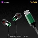 V-GeN Earphone EPW-05 Premium Wired Handsfree Type C DAC Chip Extra Bass Headphones Headset - Image 2