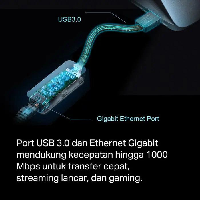 TP-Link UE306 | Gigabit Ethernet Network Adapter | USB 3.0 | LAN Internet Adapter | 1000Mbps | NEW - Image 5