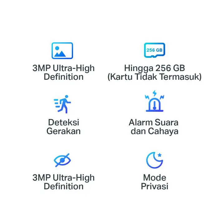 TP-Link | Tapo C110 | 2K WiFi Camera | IP CCTV | Indoor |  Night Vision | AI Detection | Two Way Audio Kamera Wireless - Image 3