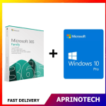 Microsoft Office 365 Family  5 Device 1 User 1 TB - 365 + Win10 Pro