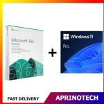 Microsoft Office 365 Family  5 Device 1 User 1 TB - 365 + Win11 Pro