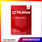 McAfee Livesafe 1 User Unlimited Devices 1 Year License Key