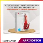 AutoCAD Including Specialized Toolsets AD Commercial New Single-user ELD Annual Subscription